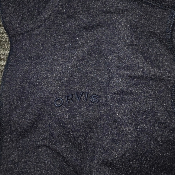 Mens ORVIS blue sweatshirt top sz Medium - Picture 2 of 8
